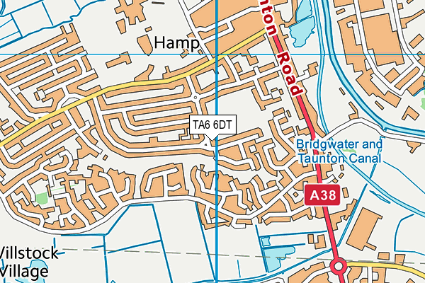 TA6 6DT map - OS VectorMap District (Ordnance Survey)