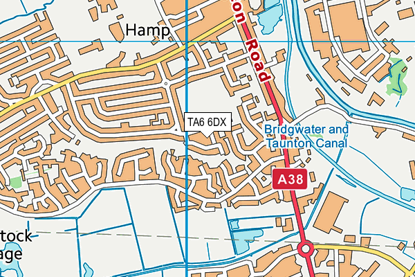 TA6 6DX map - OS VectorMap District (Ordnance Survey)