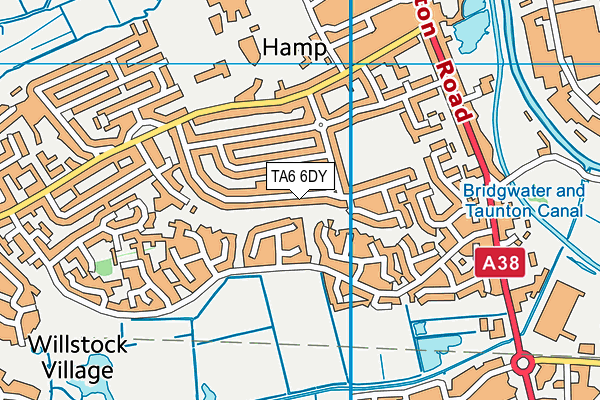 TA6 6DY map - OS VectorMap District (Ordnance Survey)