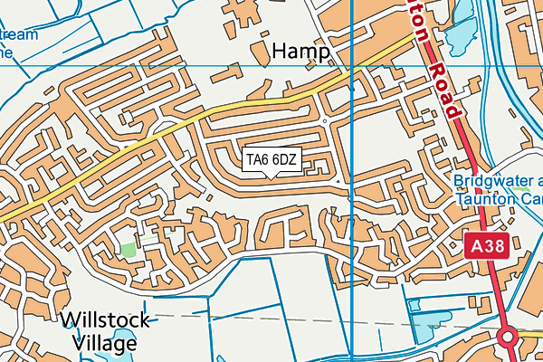 TA6 6DZ map - OS VectorMap District (Ordnance Survey)