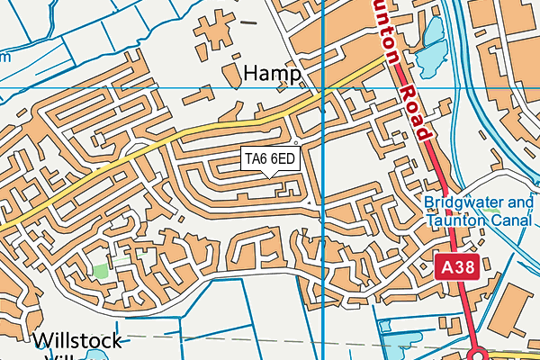 TA6 6ED map - OS VectorMap District (Ordnance Survey)