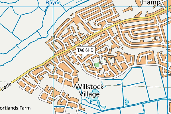 TA6 6HD map - OS VectorMap District (Ordnance Survey)