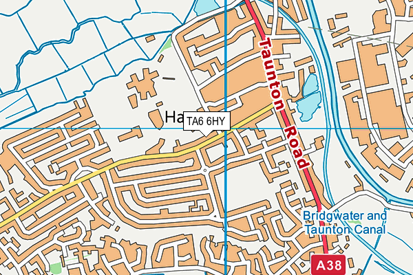 TA6 6HY map - OS VectorMap District (Ordnance Survey)