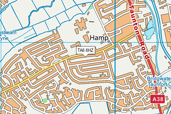 TA6 6HZ map - OS VectorMap District (Ordnance Survey)