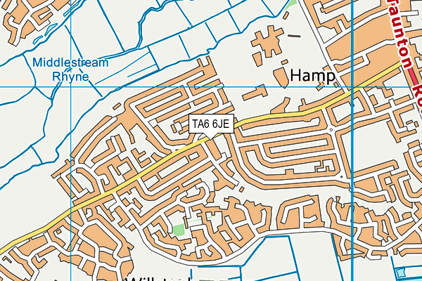 TA6 6JE map - OS VectorMap District (Ordnance Survey)