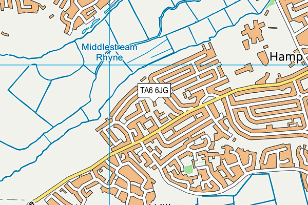 TA6 6JG map - OS VectorMap District (Ordnance Survey)