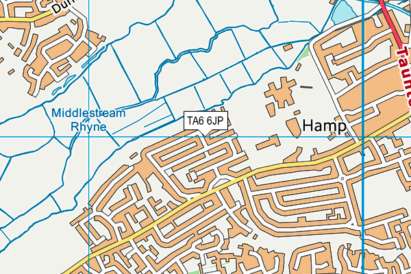 TA6 6JP map - OS VectorMap District (Ordnance Survey)