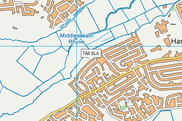 TA6 6LA map - OS VectorMap District (Ordnance Survey)