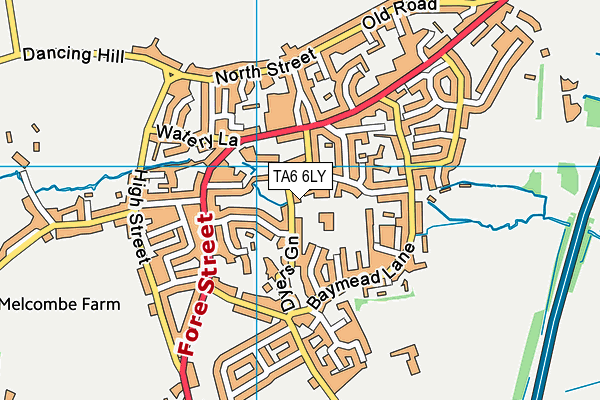 TA6 6LY map - OS VectorMap District (Ordnance Survey)