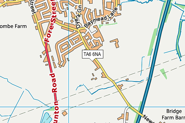 TA6 6NA map - OS VectorMap District (Ordnance Survey)