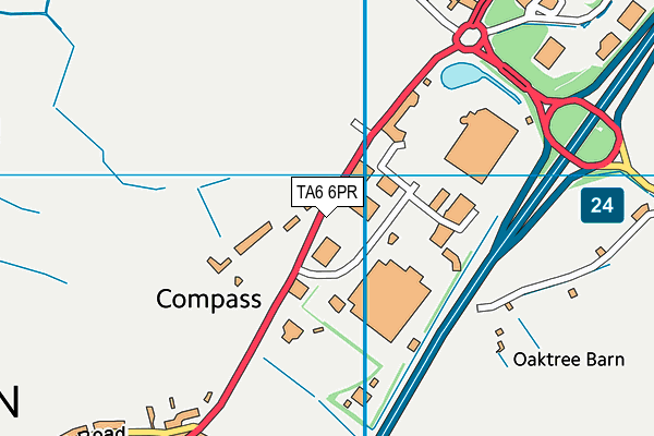 TA6 6PR map - OS VectorMap District (Ordnance Survey)