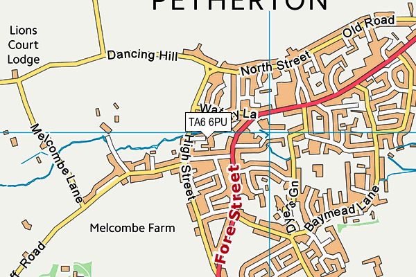 TA6 6PU map - OS VectorMap District (Ordnance Survey)