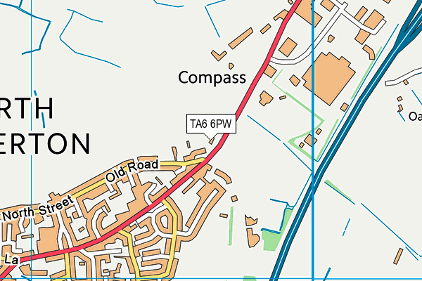 TA6 6PW map - OS VectorMap District (Ordnance Survey)