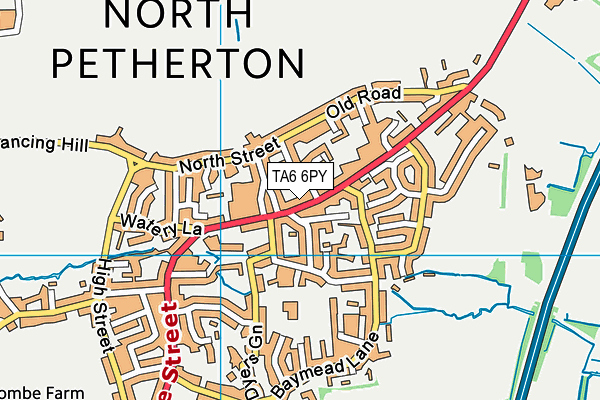 TA6 6PY map - OS VectorMap District (Ordnance Survey)