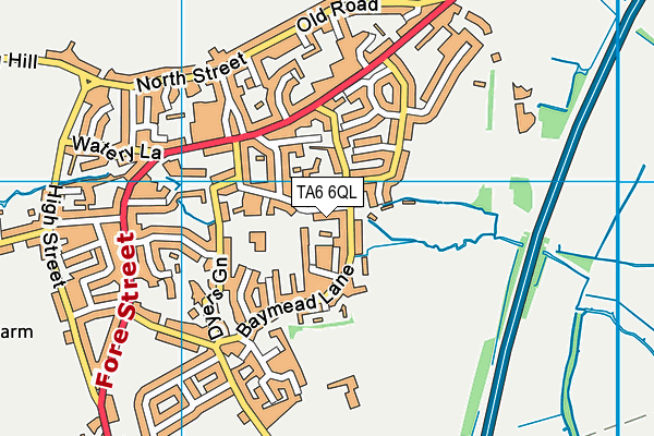 TA6 6QL map - OS VectorMap District (Ordnance Survey)