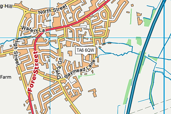 TA6 6QW map - OS VectorMap District (Ordnance Survey)