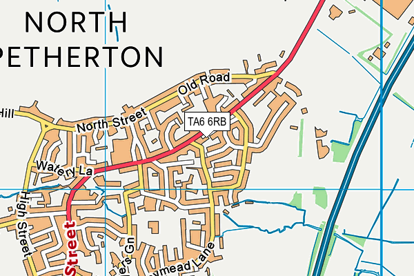 TA6 6RB map - OS VectorMap District (Ordnance Survey)