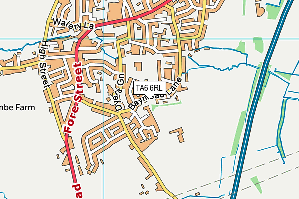 TA6 6RL map - OS VectorMap District (Ordnance Survey)