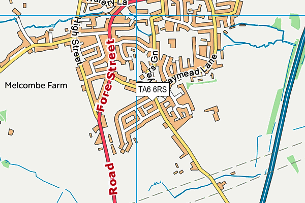 TA6 6RS map - OS VectorMap District (Ordnance Survey)