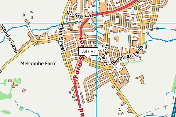 TA6 6RT map - OS VectorMap District (Ordnance Survey)