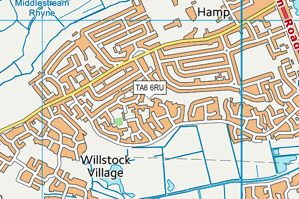 TA6 6RU map - OS VectorMap District (Ordnance Survey)