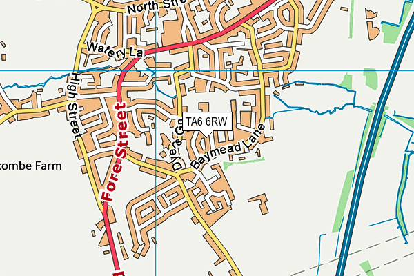 TA6 6RW map - OS VectorMap District (Ordnance Survey)