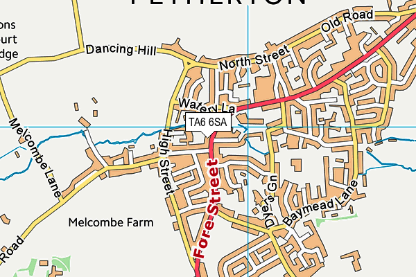 TA6 6SA map - OS VectorMap District (Ordnance Survey)