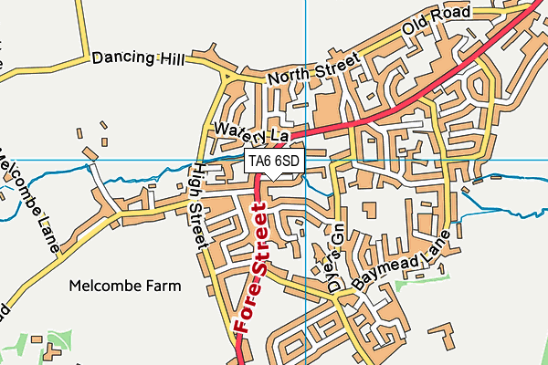 TA6 6SD map - OS VectorMap District (Ordnance Survey)