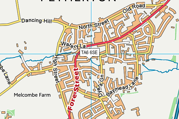 TA6 6SE map - OS VectorMap District (Ordnance Survey)