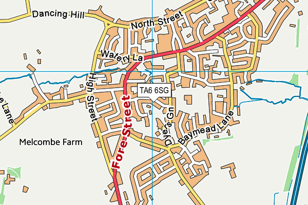 TA6 6SG map - OS VectorMap District (Ordnance Survey)