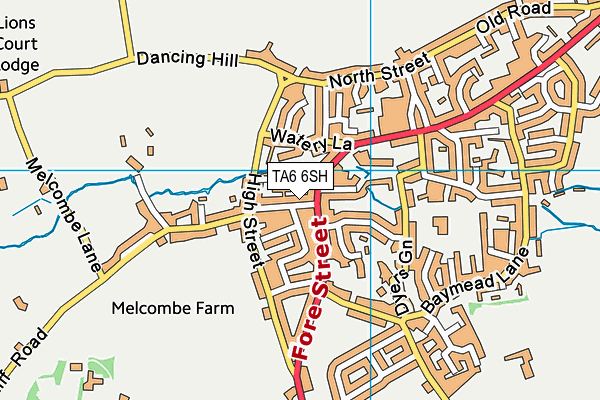 TA6 6SH map - OS VectorMap District (Ordnance Survey)