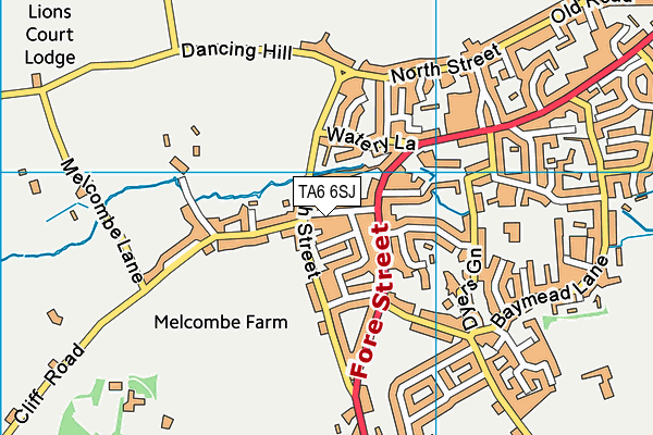 TA6 6SJ map - OS VectorMap District (Ordnance Survey)