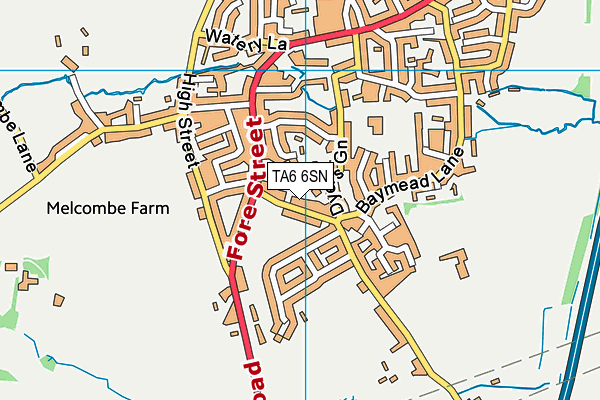 TA6 6SN map - OS VectorMap District (Ordnance Survey)