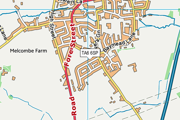 TA6 6SP map - OS VectorMap District (Ordnance Survey)