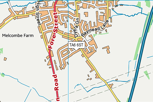TA6 6ST map - OS VectorMap District (Ordnance Survey)