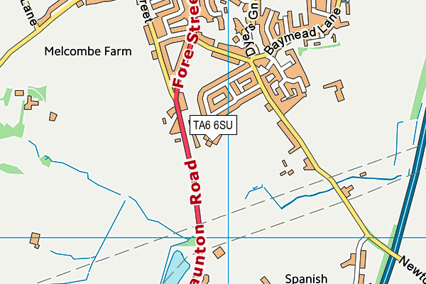 TA6 6SU map - OS VectorMap District (Ordnance Survey)