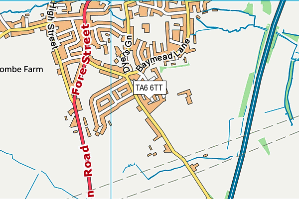 TA6 6TT map - OS VectorMap District (Ordnance Survey)