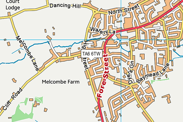 TA6 6TW map - OS VectorMap District (Ordnance Survey)