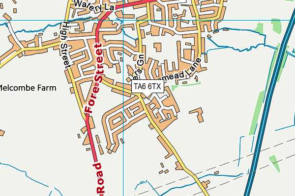 TA6 6TX map - OS VectorMap District (Ordnance Survey)
