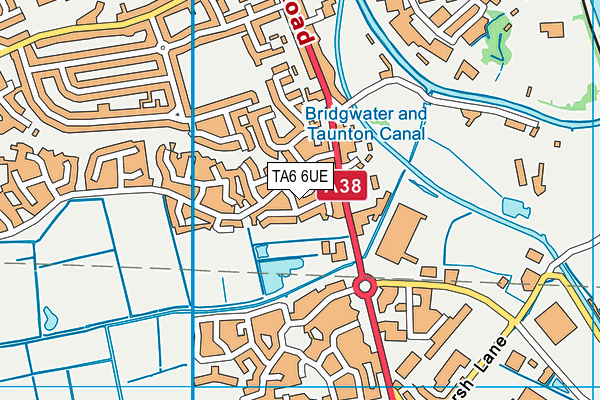 TA6 6UE map - OS VectorMap District (Ordnance Survey)