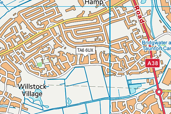 TA6 6UX map - OS VectorMap District (Ordnance Survey)