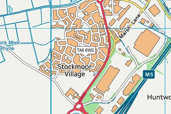 TA6 6WS map - OS VectorMap District (Ordnance Survey)