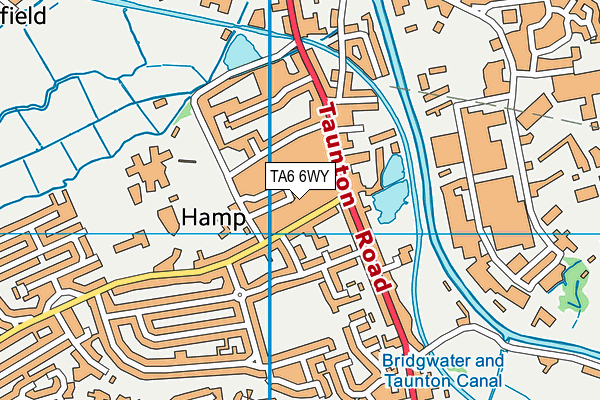TA6 6WY map - OS VectorMap District (Ordnance Survey)