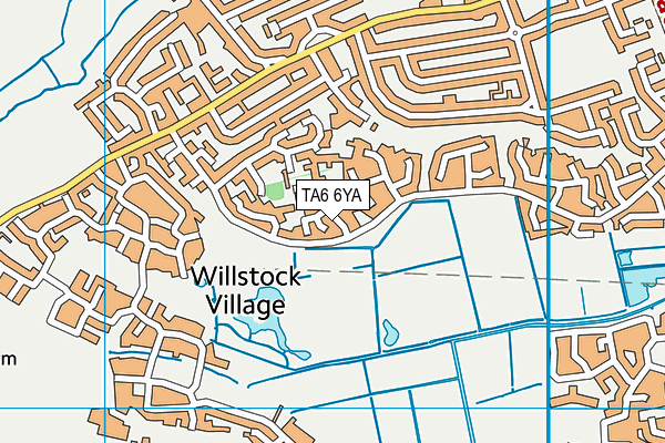 TA6 6YA map - OS VectorMap District (Ordnance Survey)