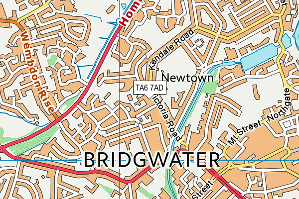 TA6 7AD map - OS VectorMap District (Ordnance Survey)