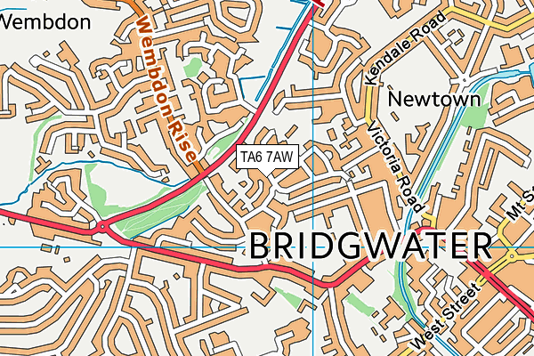 TA6 7AW map - OS VectorMap District (Ordnance Survey)