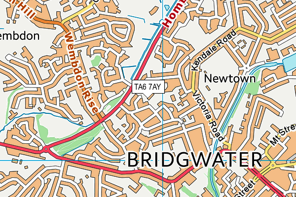 TA6 7AY map - OS VectorMap District (Ordnance Survey)