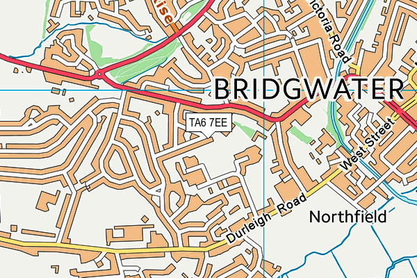 St Joseph's Catholic Primary School, Bridgwater map (TA6 7EE) - OS VectorMap District (Ordnance Survey)