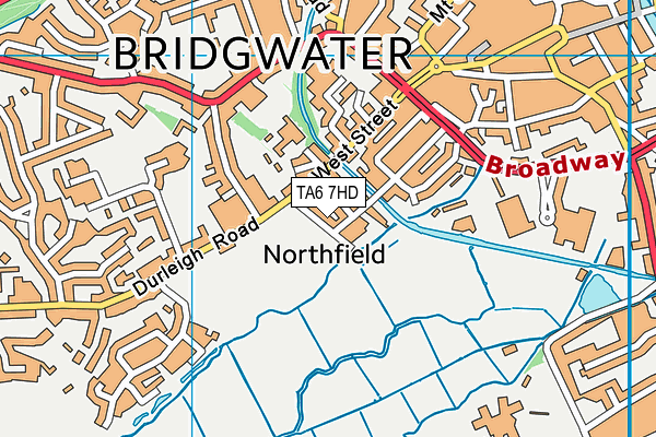 TA6 7HD map - OS VectorMap District (Ordnance Survey)