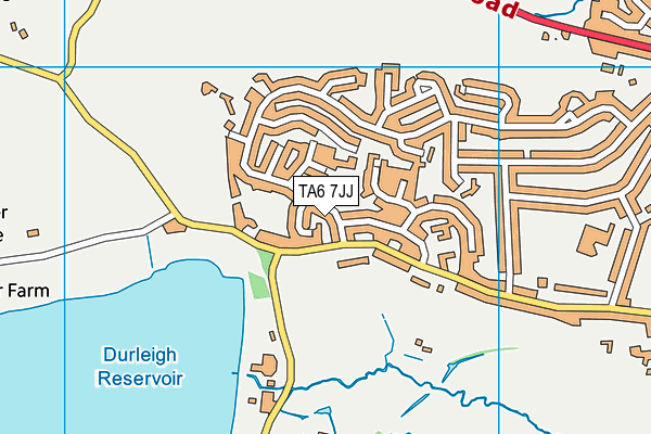 TA6 7JJ map - OS VectorMap District (Ordnance Survey)
